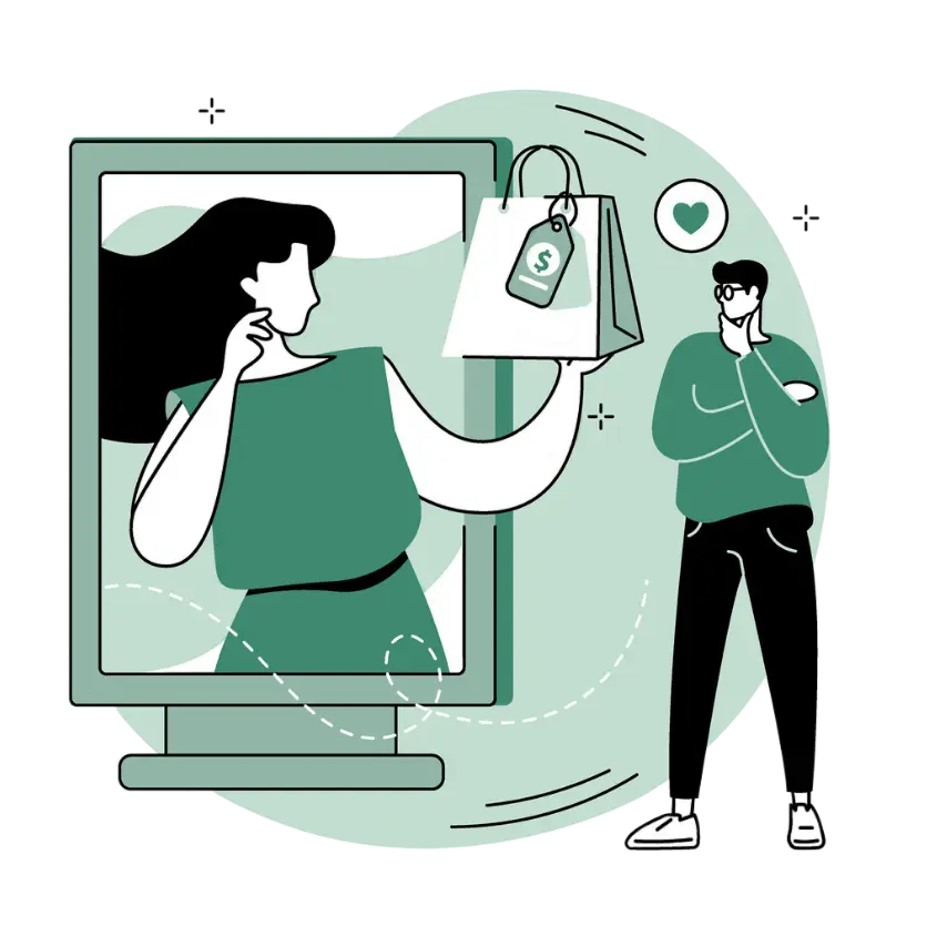 illustratie van marketing strategie Retail media