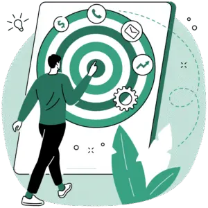 illustratie van online marketing strategie retail media